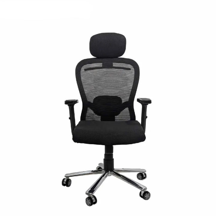 Cosmic Horizon Black Headrest Office Ergonomic Chair with Scorpio Base