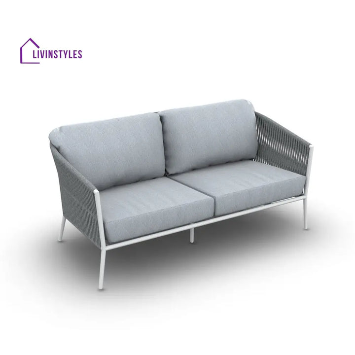 Cosset Outdoor Garden Balcony Sofa Set 2 Seater and 2 Single Seater With 2 Center Table and 1 Side Table Set Braid &