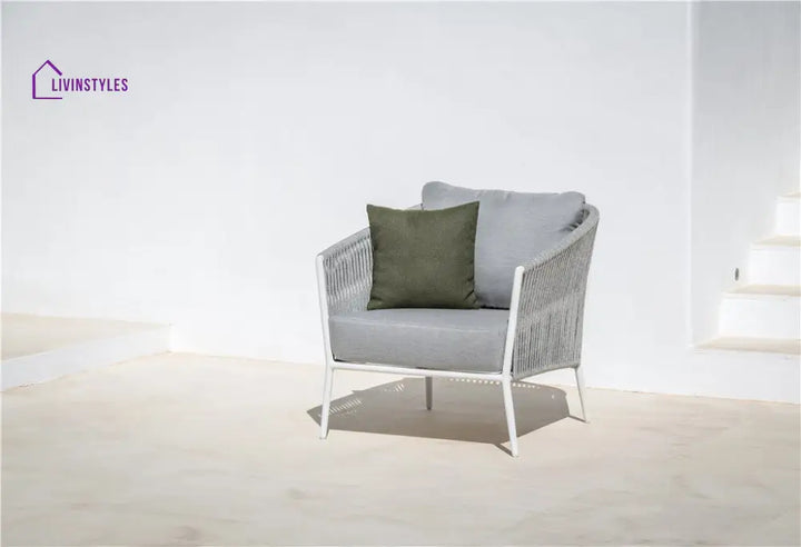 Cosset Outdoor Garden Balcony Sofa Set 2 Seater and 2 Single Seater With 2 Center Table and 1 Side Table Set Braid &