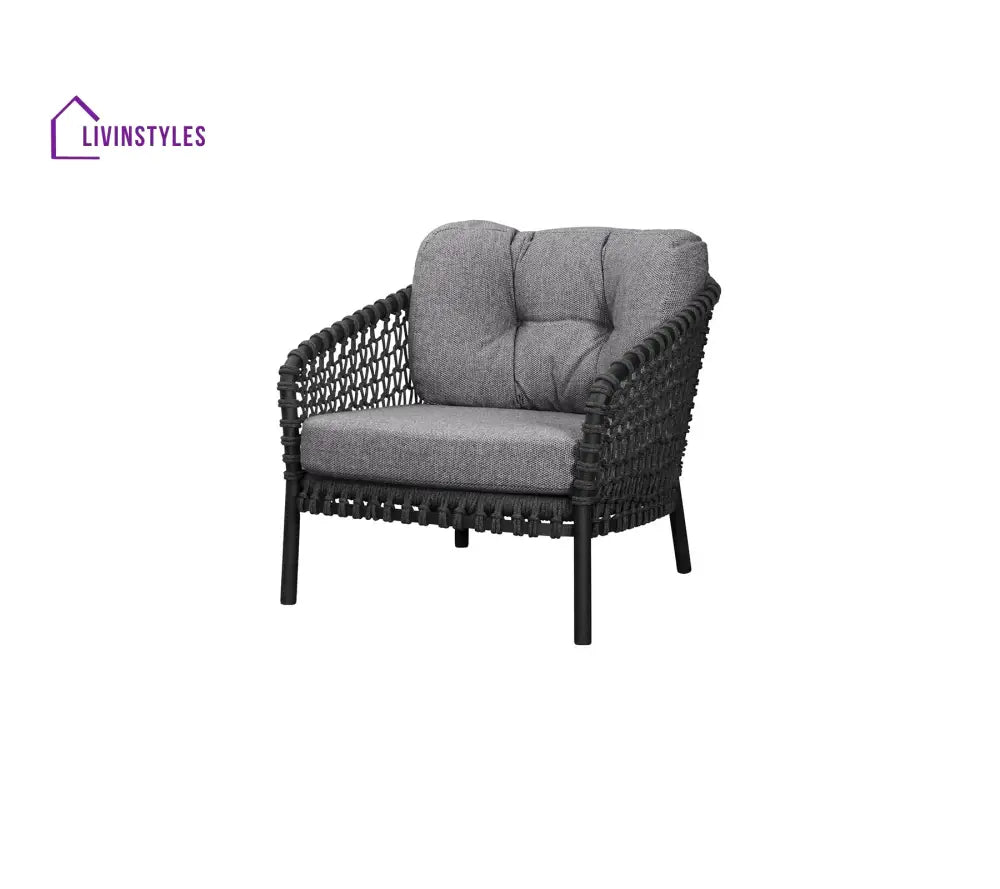 Costa Outdoor Garden Balcony Sofa Set 3 Seater 2 Seater 1 Single Seater 1 Side Table and 1 Center Table Set (Grey)