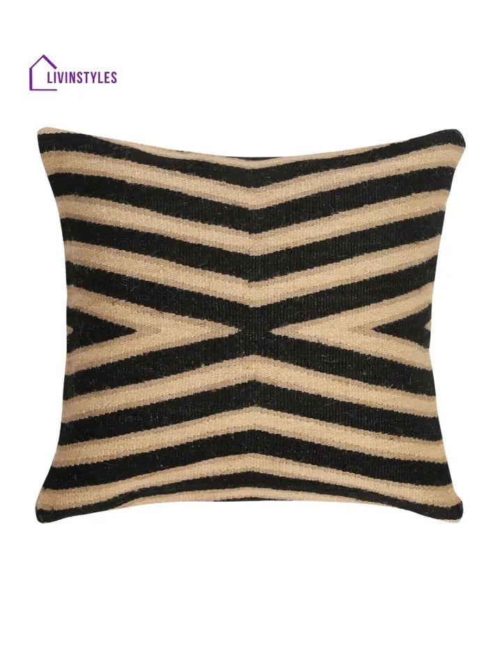 Cotton And Jute Hand Woven Cushion Cover Set Of 2 (20X20 Inch)