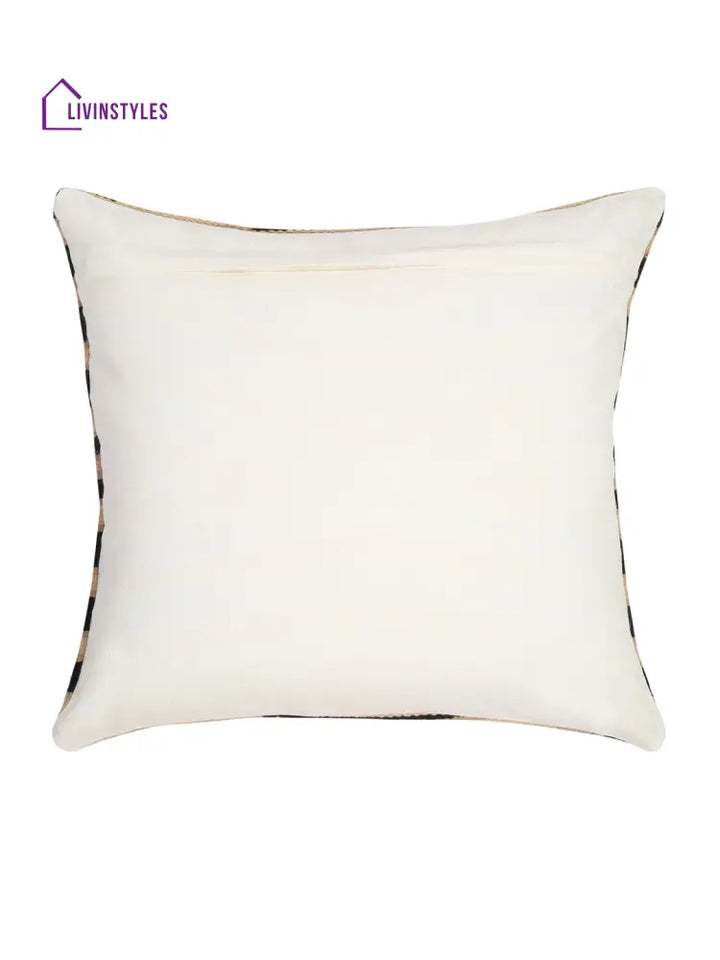 Cotton And Jute Hand Woven Cushion Cover Set Of 2 (20X20 Inch)
