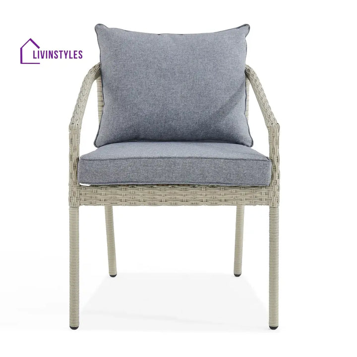 Coven Outdoor Garden Balcony Sofa Set 2 Seater 2 Single seater and 1 Center Table Set (Cream) - Sofa Sets
