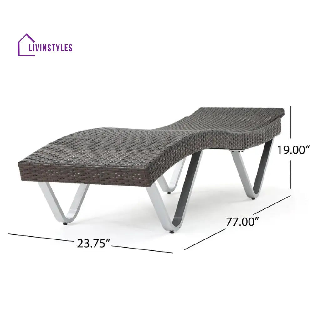 Crafter Outdoor Swimming Poolside Lounger (Brown) - Loungers