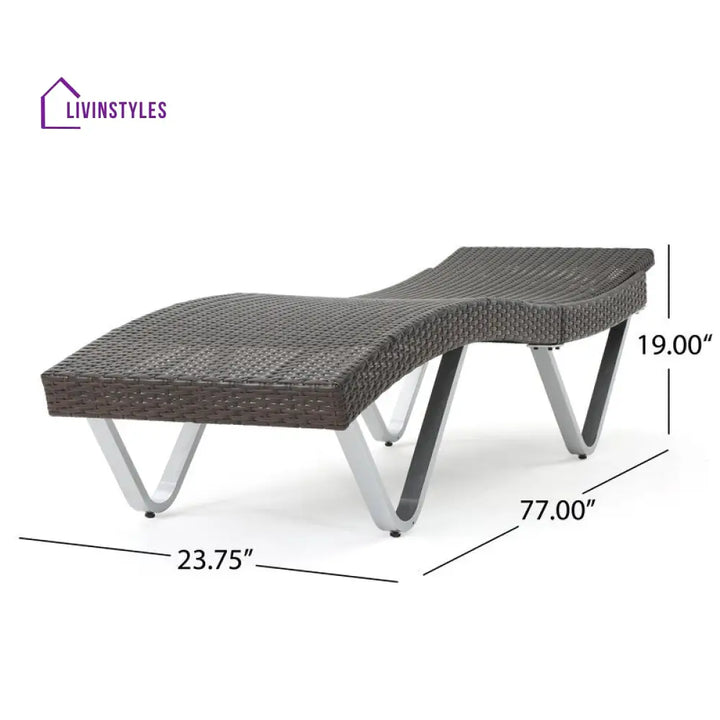 Crafter Outdoor Swimming Poolside Lounger (Brown) - Loungers
