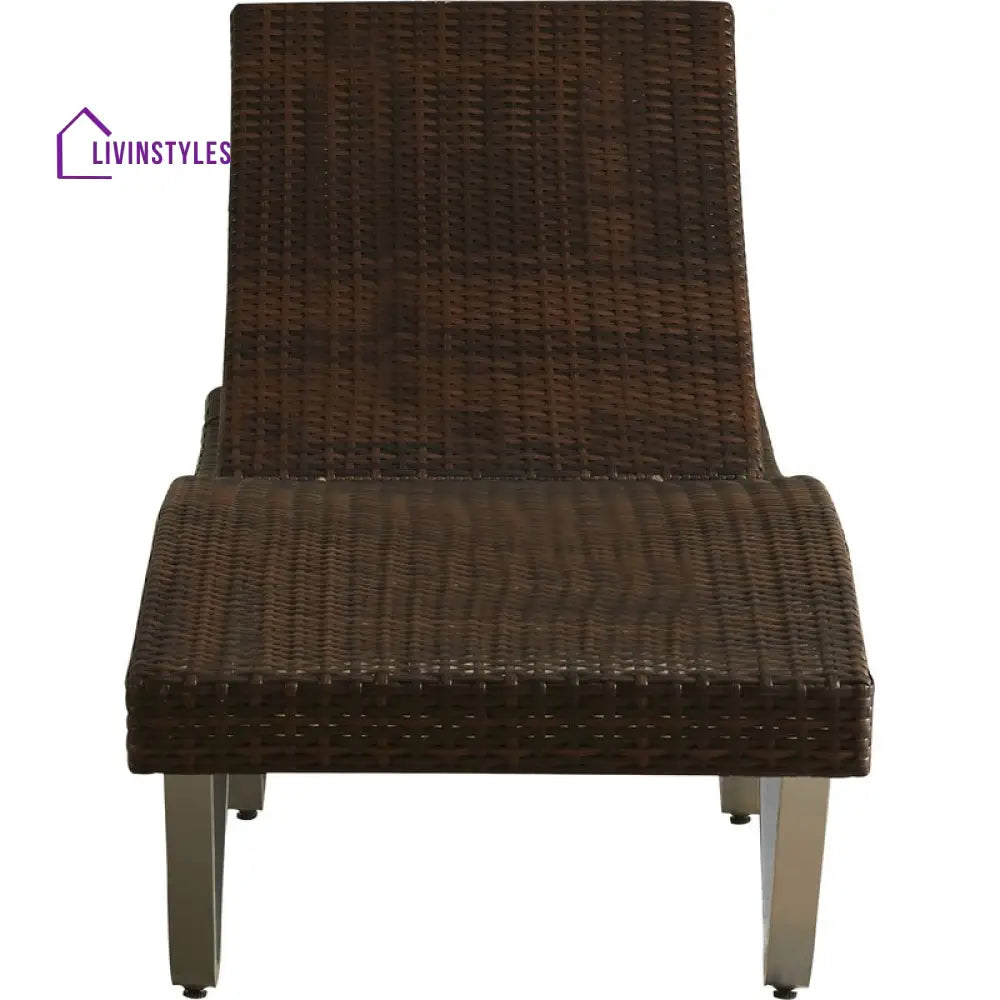 Crafter Outdoor Swimming Poolside Lounger (Brown) - Loungers