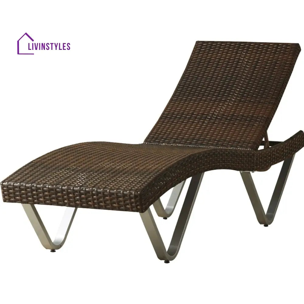 Crafter Outdoor Swimming Poolside Lounger (Brown) - Loungers