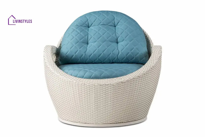 Crocetta Outdoor Sofa Set 3 Seater 2 Single seater and 1 Center Table (Off White) - Sofa Sets
