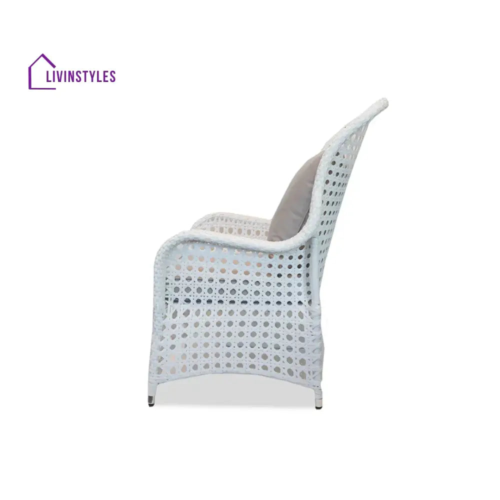 Cruzita Outdoor Sofa Set 2 Seater 2 Single seater and 1 Center Table (White) - Sofa Sets