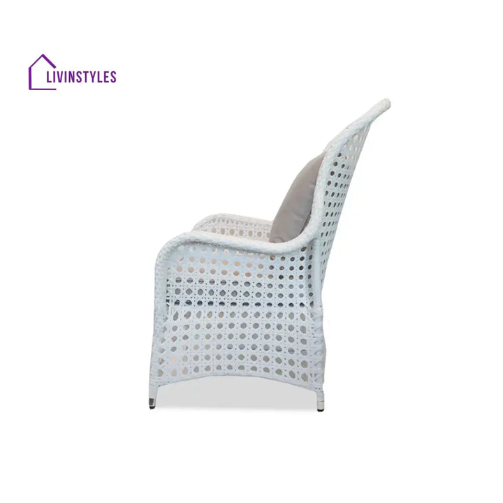 Cruzita Outdoor Sofa Set 2 Seater 2 Single seater and 1 Center Table (White) - Sofa Sets