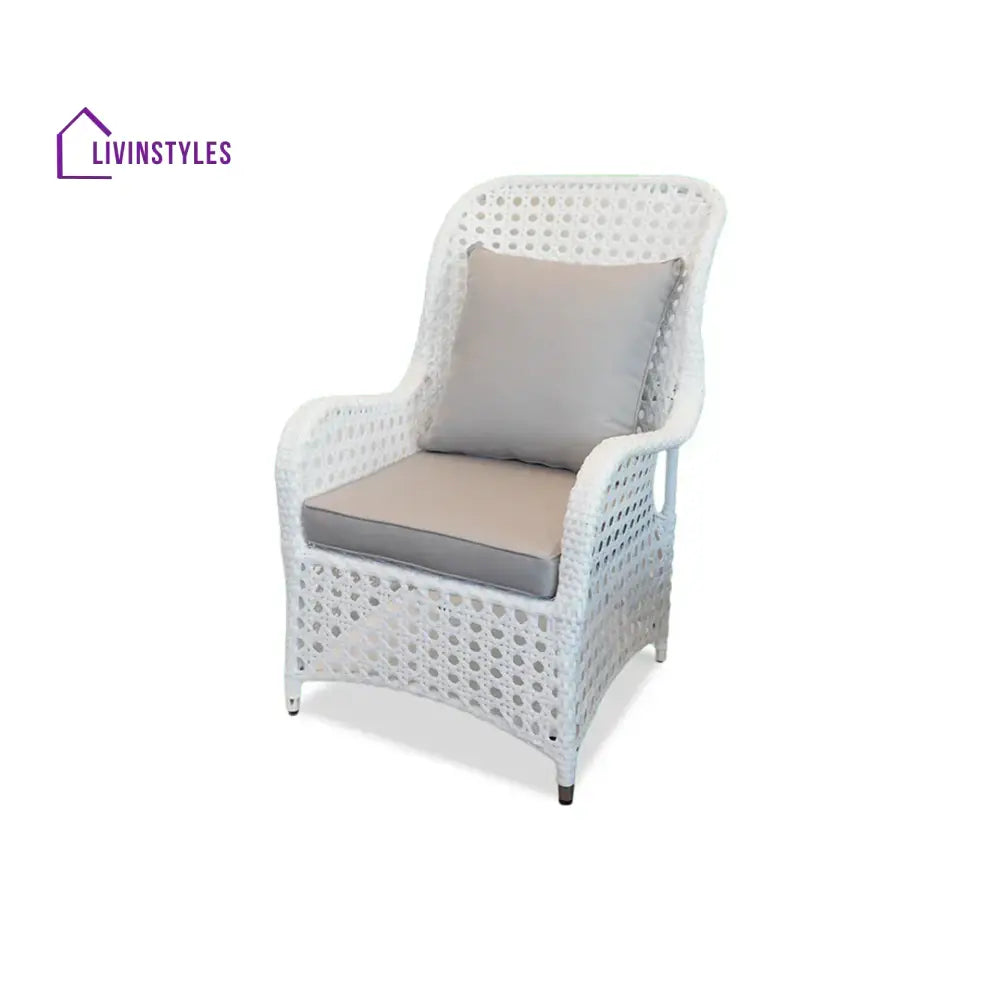 Cruzita Outdoor Sofa Set 2 Seater 2 Single seater and 1 Center Table (White) - Sofa Sets