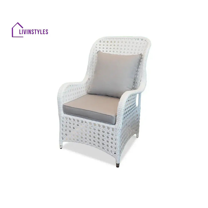 Cruzita Outdoor Sofa Set 2 Seater 2 Single seater and 1 Center Table (White) - Sofa Sets