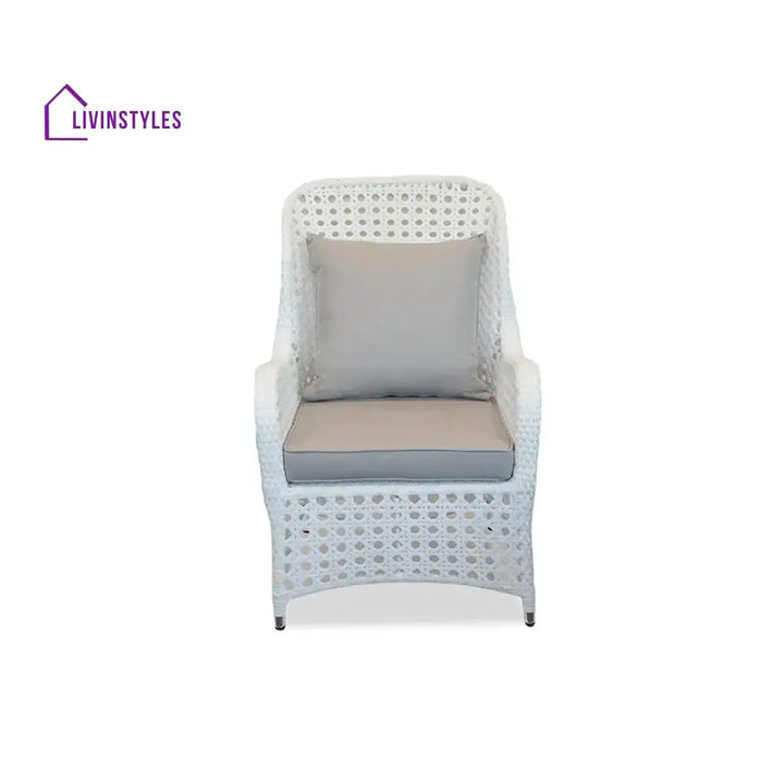Cruzita Outdoor Sofa Set 2 Seater 2 Single seater and 1 Center Table (White) - Sofa Sets