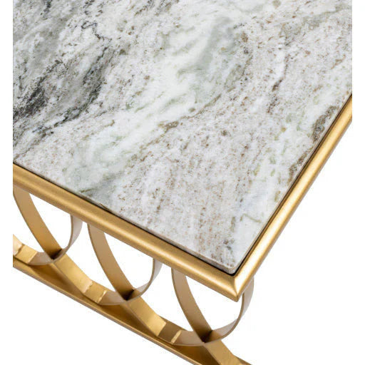 Isha Coffee Table With Golden Legs