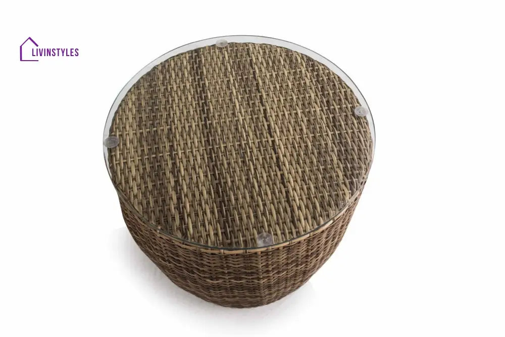Cub Outdoor Patio Seating Set 2 Chairs and 1 Table Set (Arabica) - Coffee Table Sets