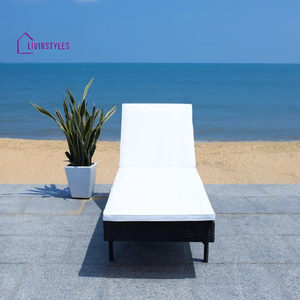 Cupid Outdoor Swimming Poolside Lounger (Black) - Loungers