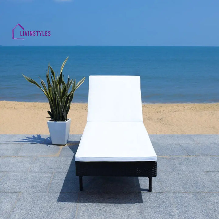 Cupid Outdoor Swimming Poolside Lounger (Black) - Loungers