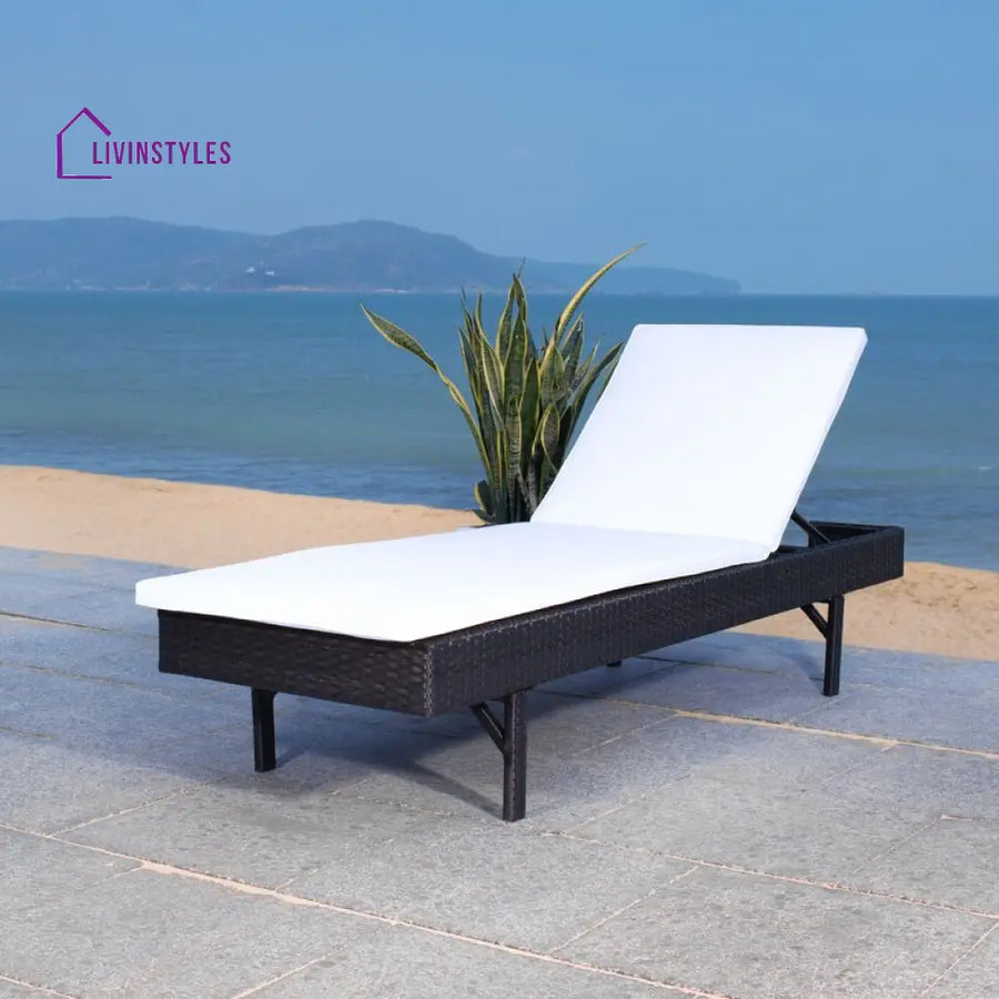 Cupid Outdoor Swimming Poolside Lounger (Black) - Loungers