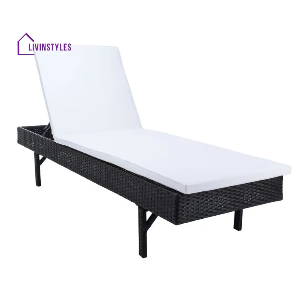 Cupid Outdoor Swimming Poolside Lounger (Black) - Loungers