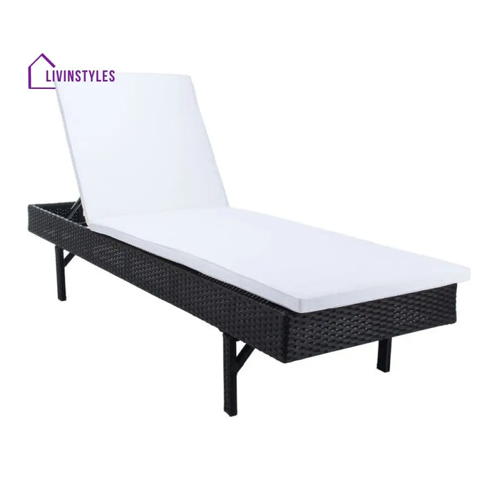 Cupid Outdoor Swimming Poolside Lounger (Black) - Loungers