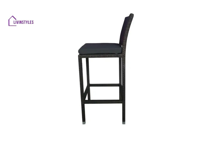 Curro Outdoor Patio Bar Set 4 Chairs and 1 Table For Balcony (Brown) - Bar Sets