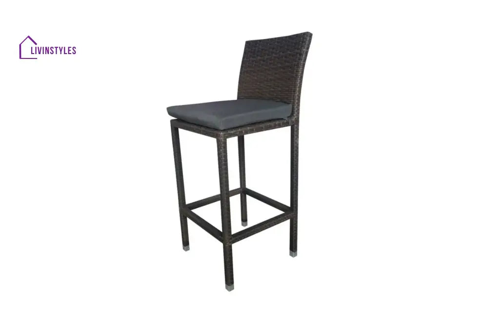 Curro Outdoor Patio Bar Set 4 Chairs and 1 Table For Balcony (Brown) - Bar Sets