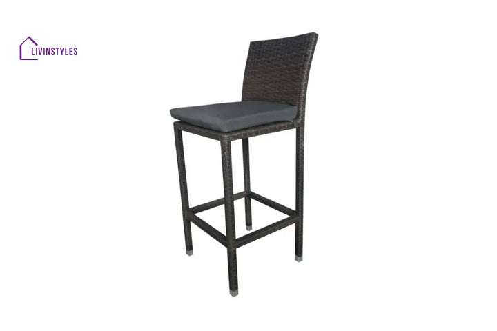 Curro Outdoor Patio Bar Set 4 Chairs and 1 Table For Balcony (Brown) - Bar Sets