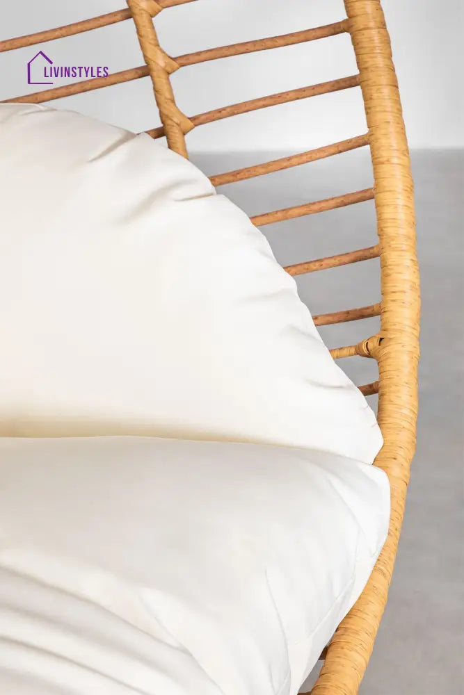 Custodia Single Seater Hanging Swing With Stand For Balcony Garden Swing (Honey) - Swings