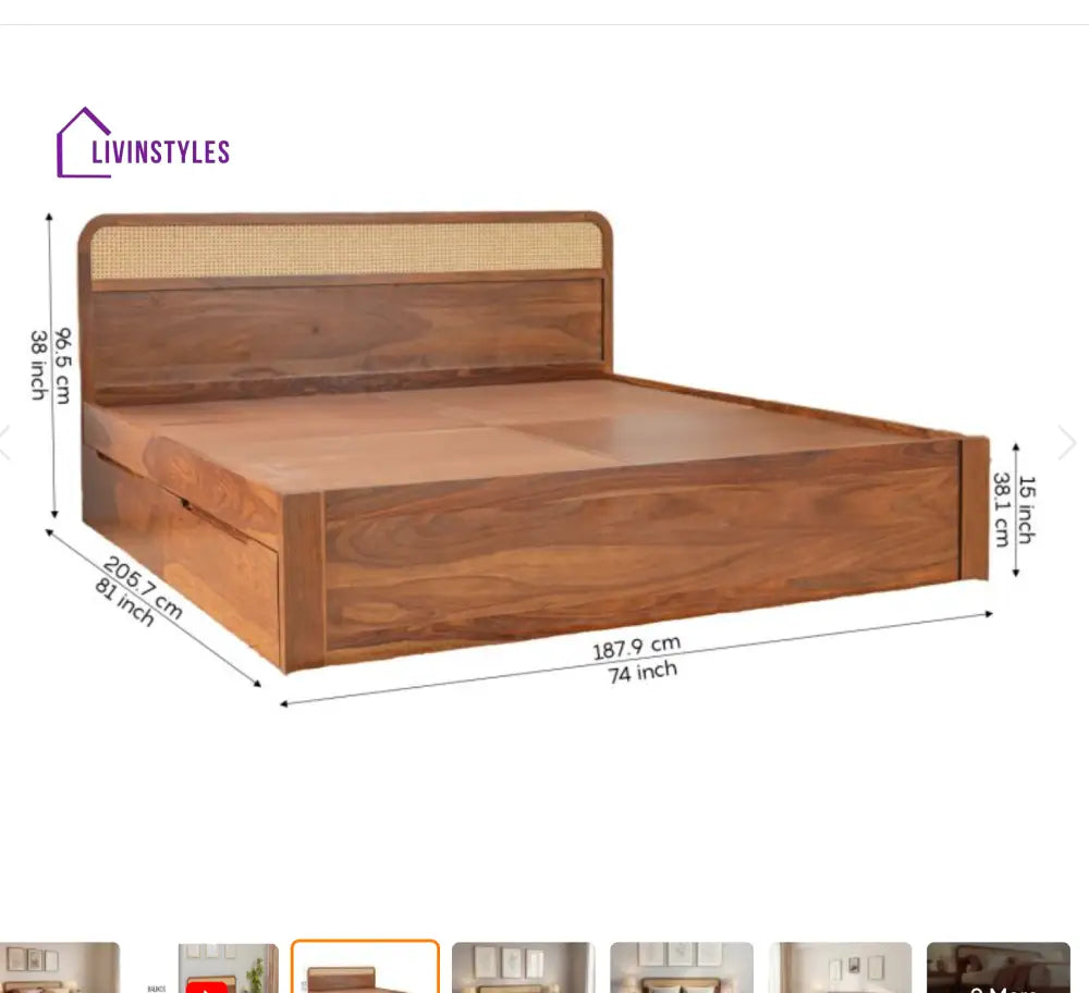 Custom Order - Sheesham Wood Bed