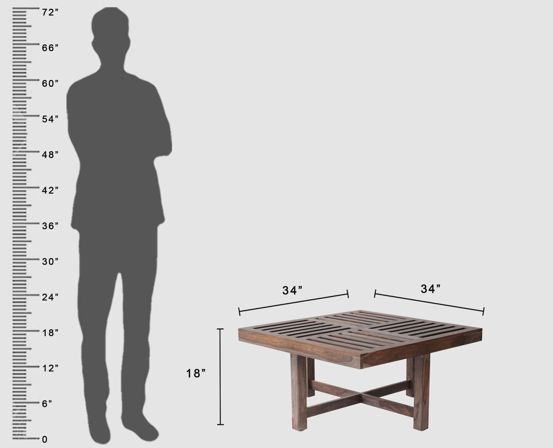 Anastasia Coffee Table with 4 Stools | Wooden Coffee Table for Living Room Coffee Table