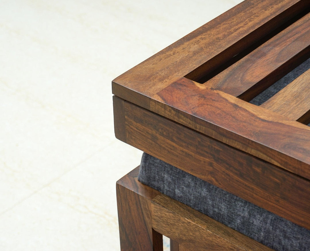 Anastasia Coffee Table with 4 Stools | Wooden Coffee Table for Living Room Coffee Table
