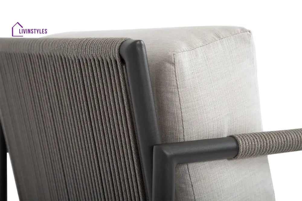 Cyst Outdoor Patio Seating Set 2 Chairs and 1 Table Set (Grey) Braided & Rope - Coffee Table Sets