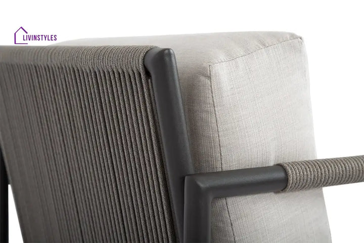 Cyst Outdoor Patio Seating Set 2 Chairs and 1 Table Set (Grey) Braided & Rope - Coffee Table Sets