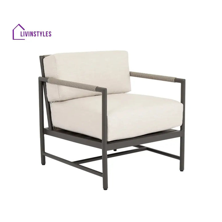 Cyst Outdoor Patio Seating Set 2 Chairs and 1 Table Set (Grey) Braided & Rope - Coffee Table Sets