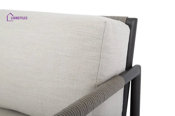 Cyst Outdoor Patio Seating Set 2 Chairs and 1 Table Set (Grey) Braided & Rope - Coffee Table Sets