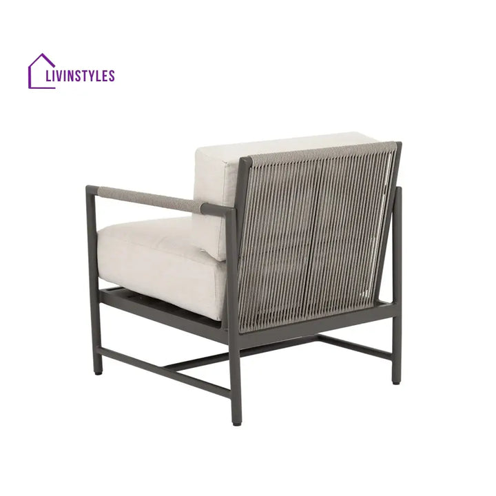 Cyst Outdoor Patio Seating Set 2 Chairs and 1 Table Set (Grey) Braided & Rope - Coffee Table Sets