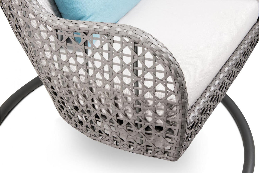 Violante Single Seater Hanging Swing With Stand For Balcony , Garden Swing (Grey)