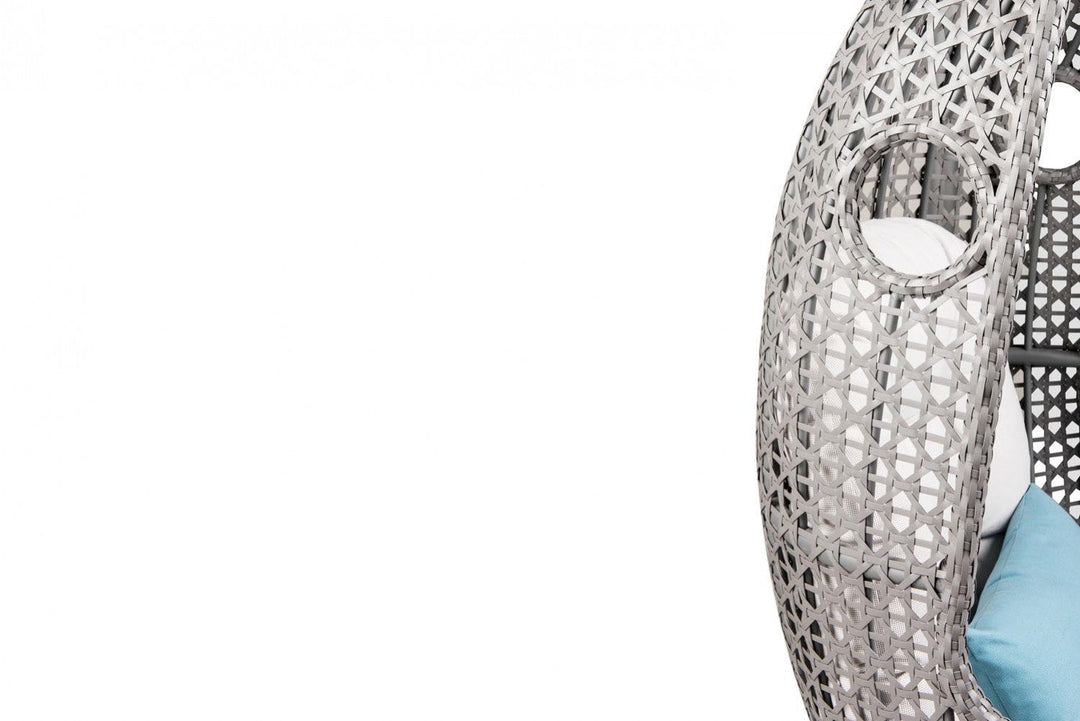 Violante Single Seater Hanging Swing With Stand For Balcony , Garden Swing (Grey)