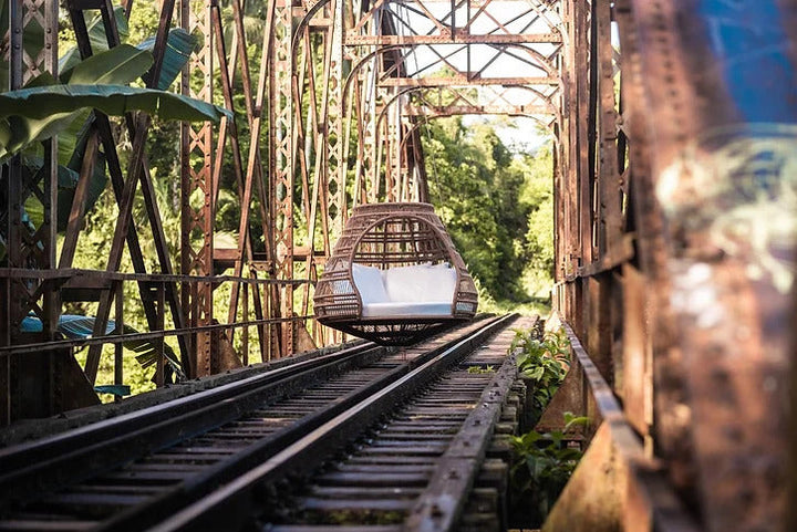 Symba Three Seater Hanging Swing Without Stand For Balcony , Garden Swing (Dark Brown )