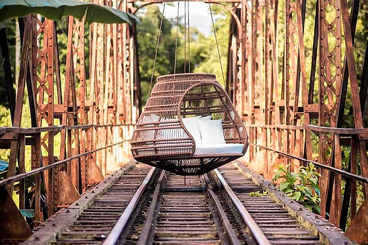 Symba Three Seater Hanging Swing Without Stand For Balcony , Garden Swing (Dark Brown )