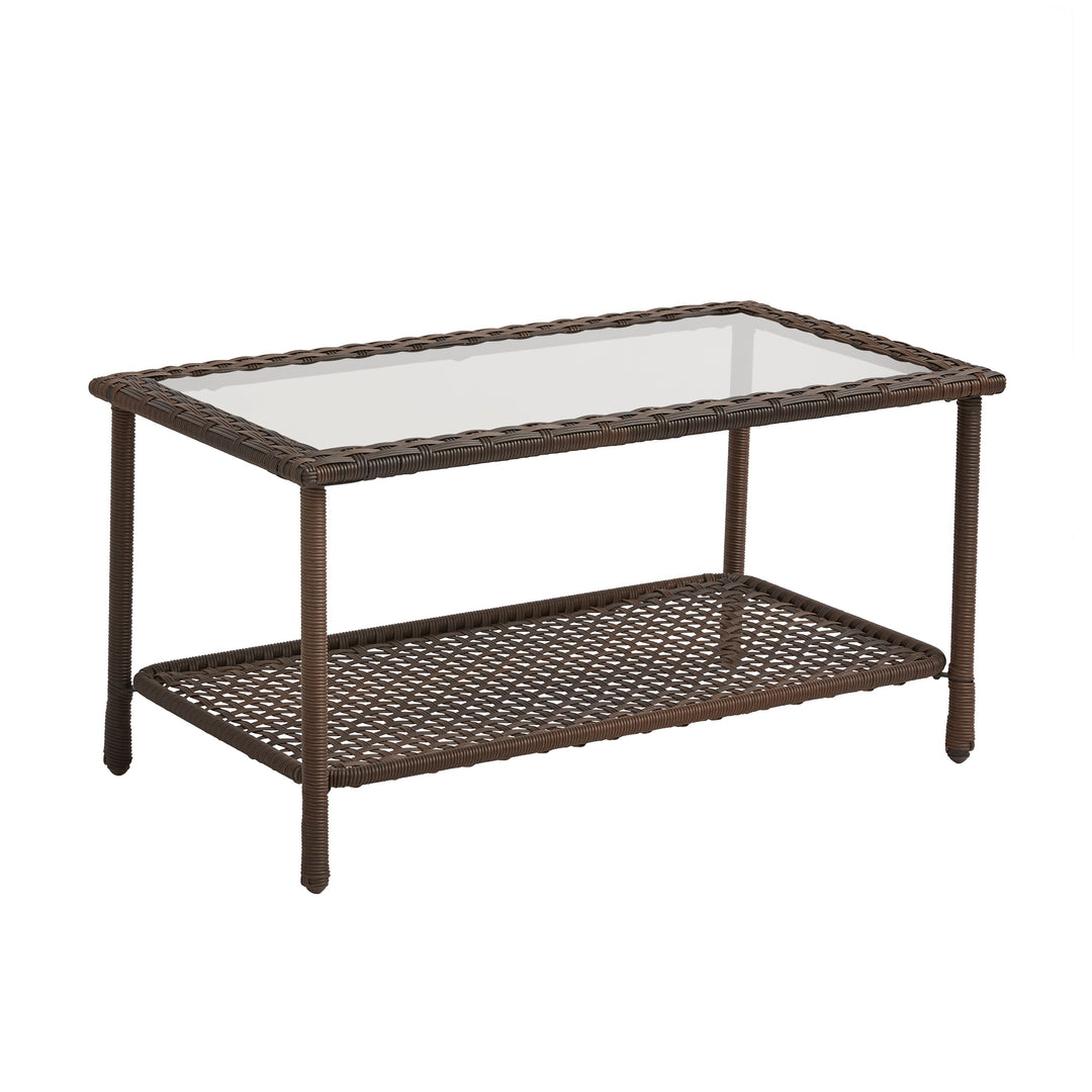 Eveline Outdoor Sofa Set 2 Seater, 2 Single seater and 1 Center Table (Brown)