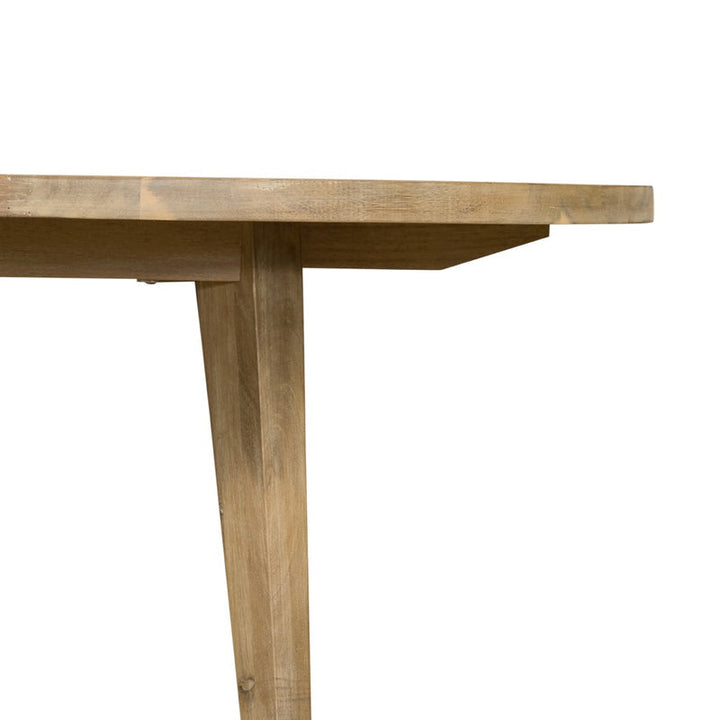Aisha Outdoor Oval Solid Wood Coffee Table