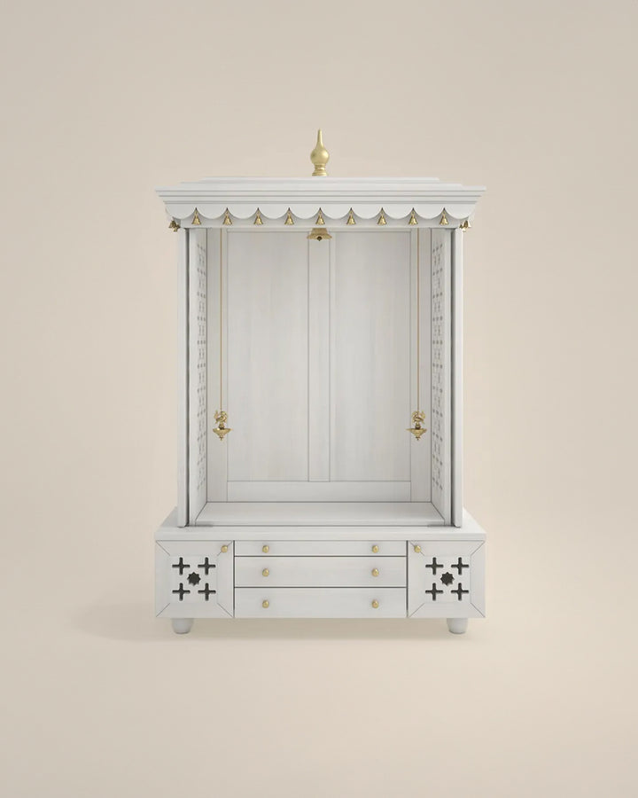 Maria Large Wooden Pooja Mandir for Home | Handcrafted Home Temple