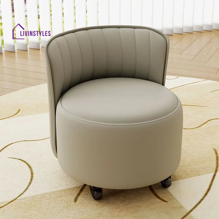 Daeva Living Room Ottoman | Faux Leather Fabric - With Wheels