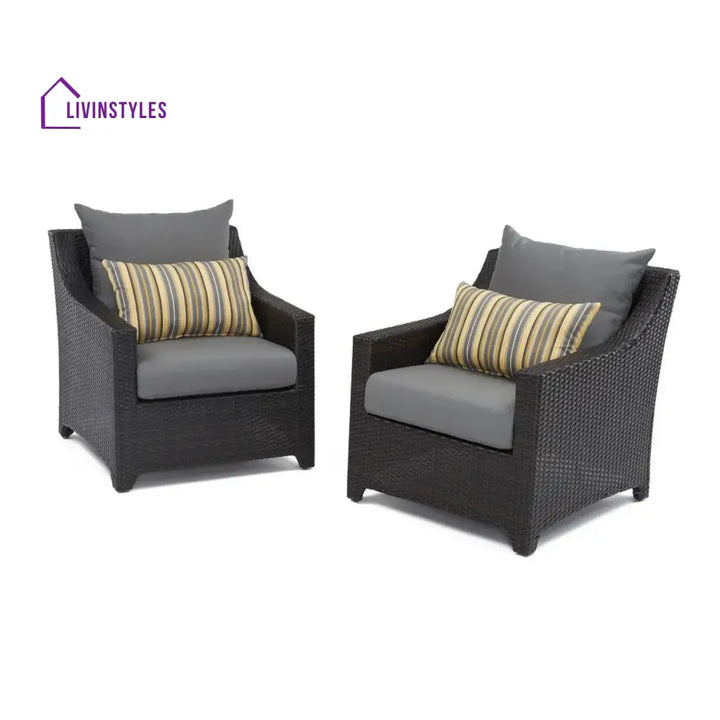 Dahabo All Weather Outdoor Wicker Garden L-Shape Sectional Conversation Set - Sofa Set