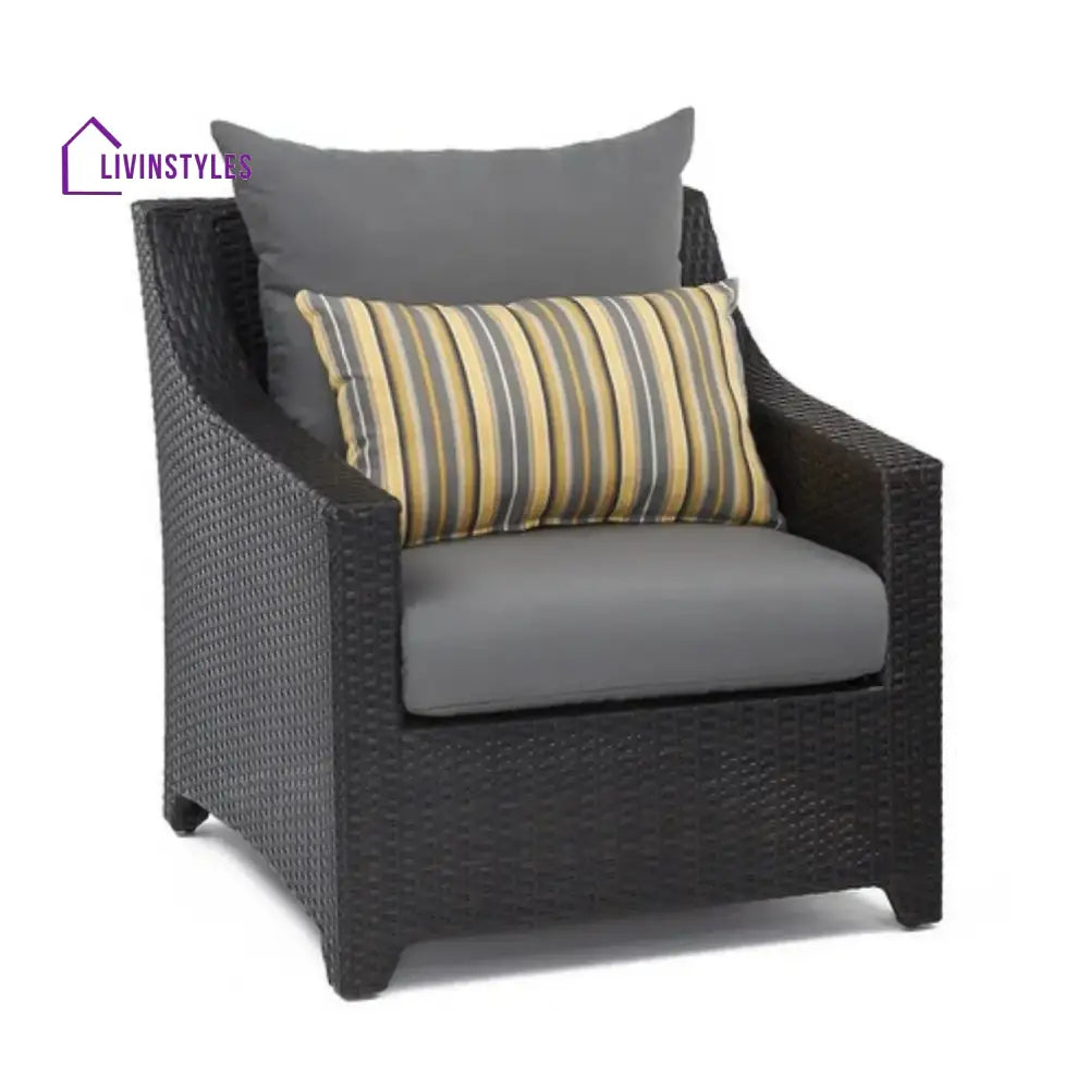 Dahabo All Weather Outdoor Wicker Garden L-Shape Sectional Conversation Set - Sofa Set