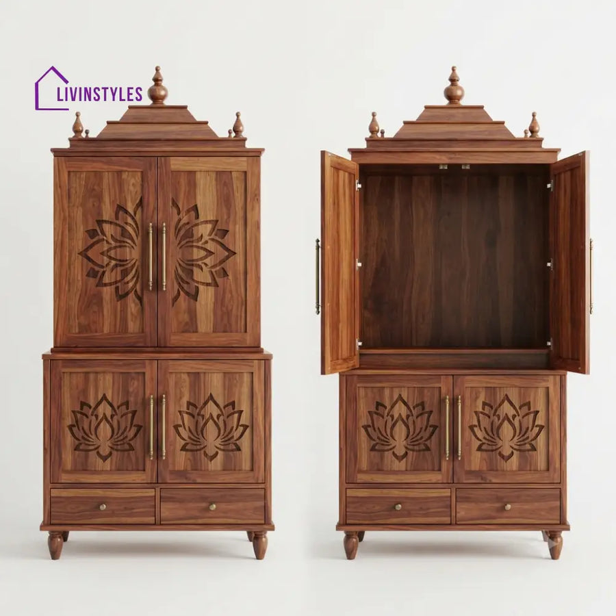 Daksha Premium Solid Wood Home Temple | Pooja Mandir for Home