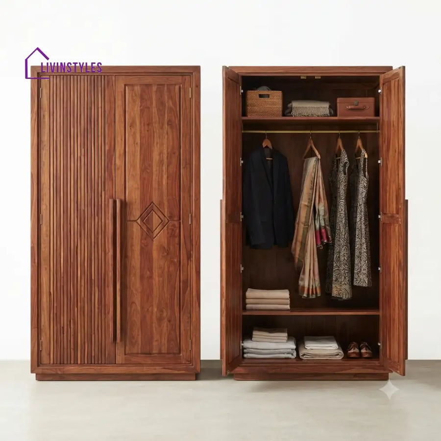 Daksha Wooden Wardrobe for Clothes | Cupboard for Clothes