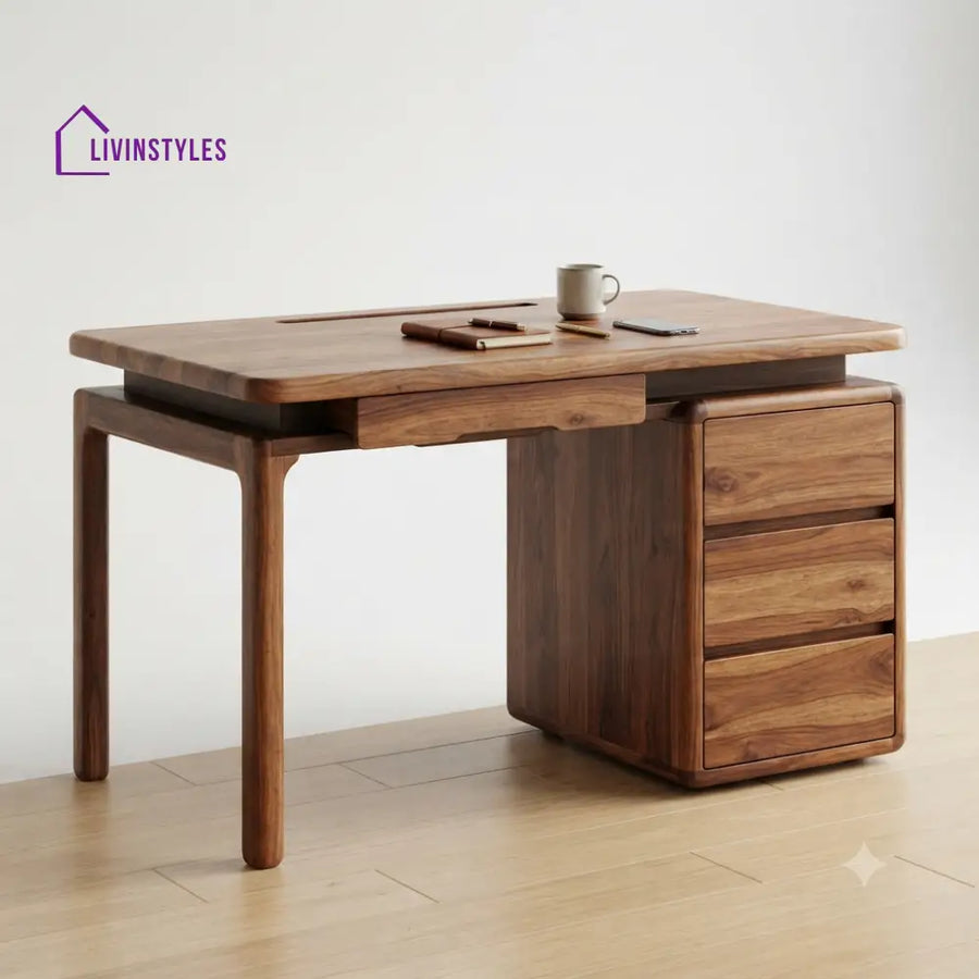 Dakshana Sheesham Wood Study Table for Home | Wooden Study Table