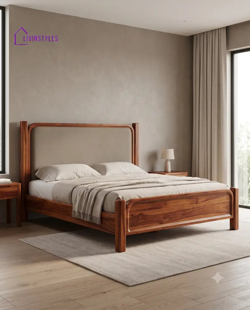 Dakshana Wooden Bed | Solid Wood Double Bed | Wooden King size bed & Wooden Queen size bed